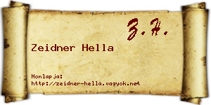 Zeidner Hella névjegykártya